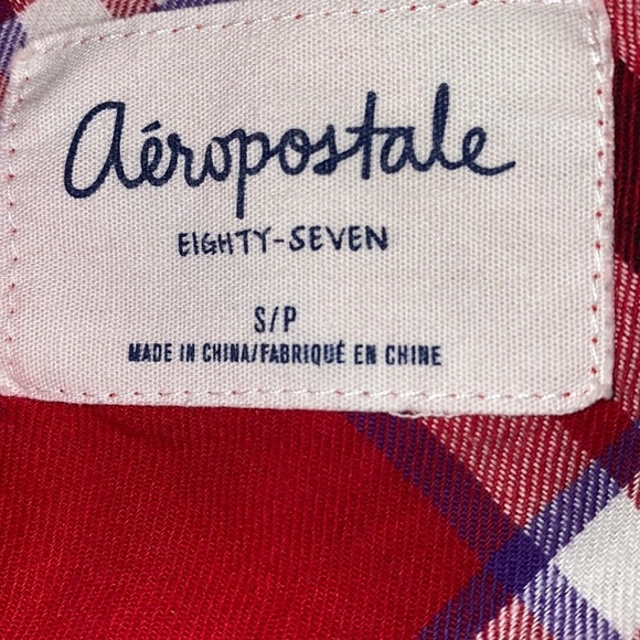 Aeropostale plaid long sleeve  shirt Sz S - Picture 6 of 12